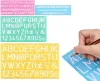 Customized PP letter template ruler for foreign trade color, primary school student letter ruler set Item Picture